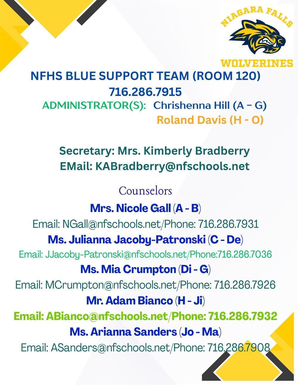 NFHS Blue Support Team